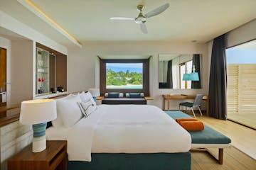 Bed view - Lagoon Villa with Pool, Dhigali Maldives